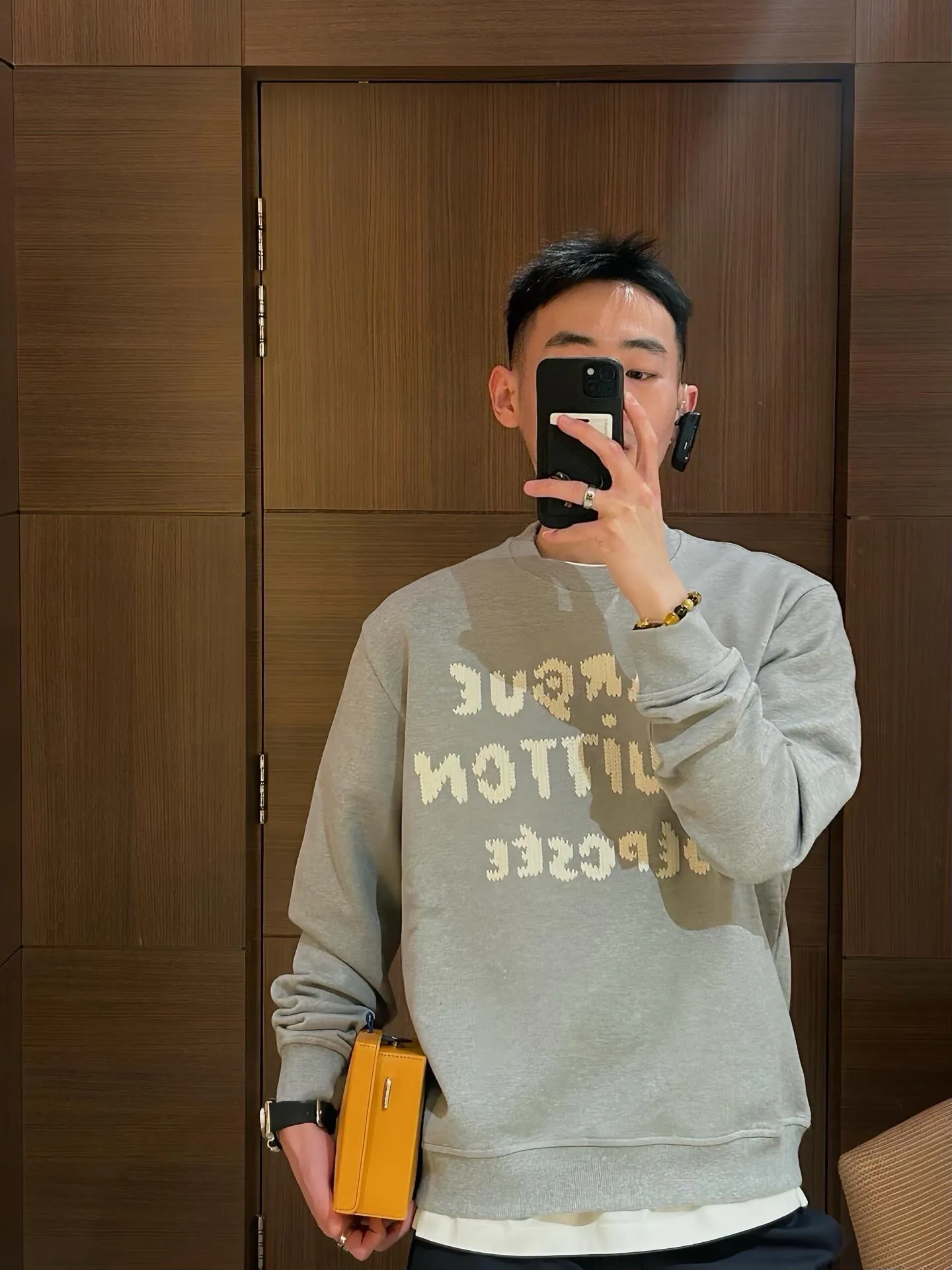Louis Vuitton/Louis Vuitton embroidered logo crew neck sweatshirt